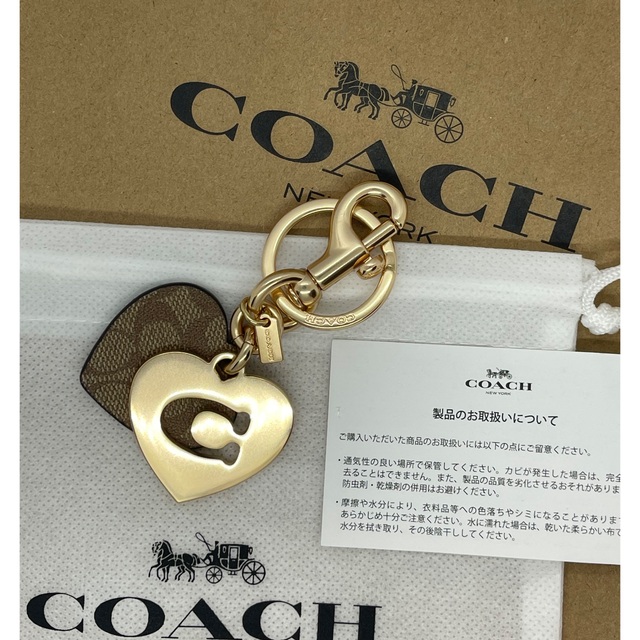 直径◆COACH◆★大人気★ ハート シグネチャー キーホルダー 新品