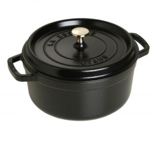 ストウブ(STAUB)のstaub ストウブ ピコ・ココット ラウンド ブラック 24cm 正規品(鍋/フライパン)