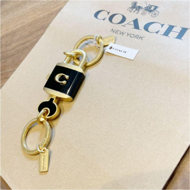 COACH(コーチ)の◆COACH◆南京錠型キーホルダー/バッグチャーム C1679-IMBLK レディースのファッション小物(キーホルダー)の商品写真