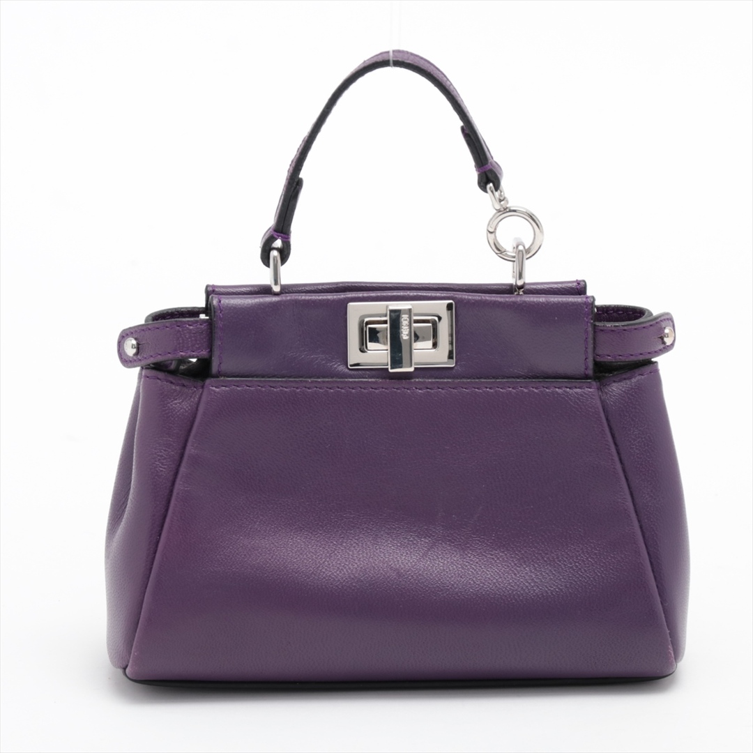 FENDI - フェンディ マイクロピーカブー レザー  パープル レディース ショルダー