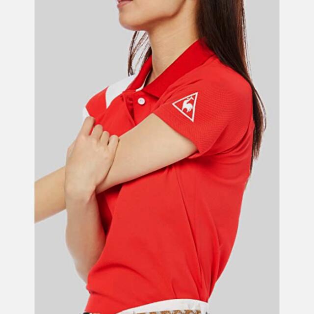 le coq sportif(ルコックスポルティフ)の美品！ルコックゴルフ　ソレイユ　カノコ半袖シャツ　Mサイズ　QGWQJA02 スポーツ/アウトドアのゴルフ(ウエア)の商品写真