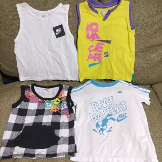 ナイキ(NIKE)の4枚セット!タンクトップNIKE半袖Tシャツ白100cmキッズ髑髏バブルスペース(Tシャツ/カットソー)