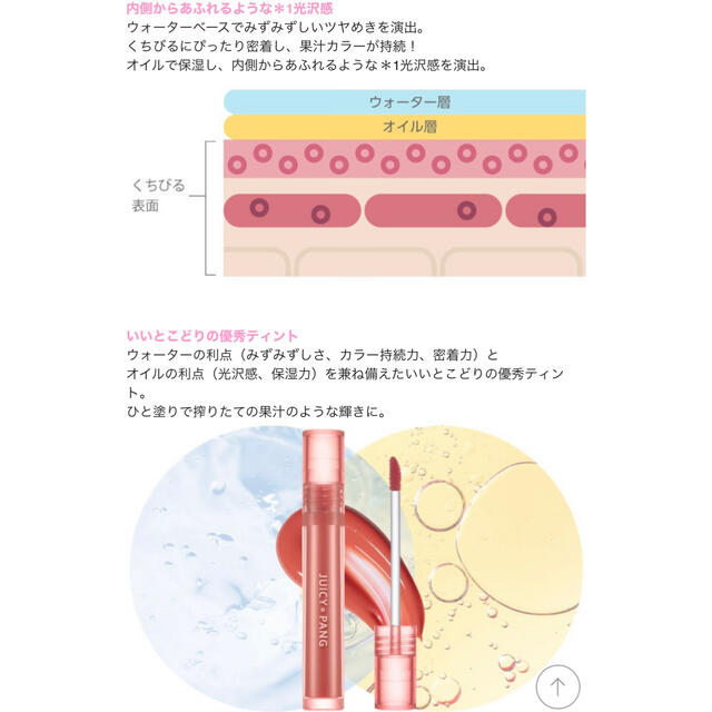 MISSHA(ミシャ)のジューシーパンウォーターティント　PK01 ピンクレモン コスメ/美容のベースメイク/化粧品(口紅)の商品写真