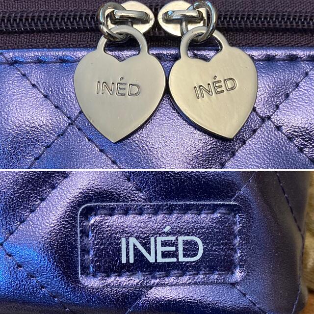 INED(イネド)の未使用 INED イネド オリジナルバニティ【メタリックパープル💜】 レディースのファッション小物(ポーチ)の商品写真