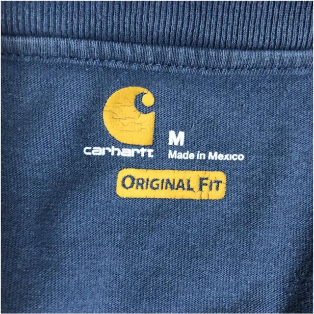 carhartt(カーハート)の希少 カーハート ヘンリーネック ロゴタグ ポケット メキシコ製 ヴィンテージ メンズのトップス(Tシャツ/カットソー(半袖/袖なし))の商品写真