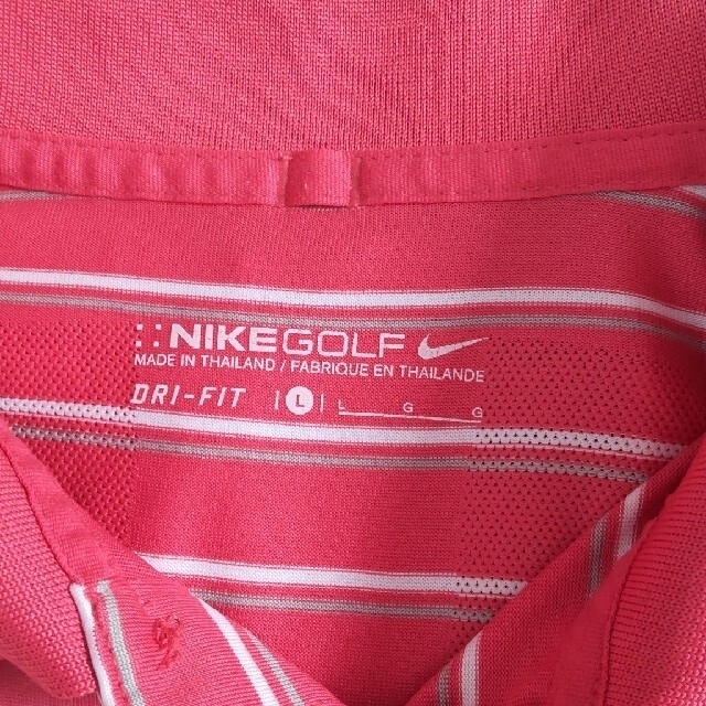 NIKE(ナイキ)のナイキ　ゴルフ　ピンク　ポロシャツ　L メンズのトップス(ポロシャツ)の商品写真