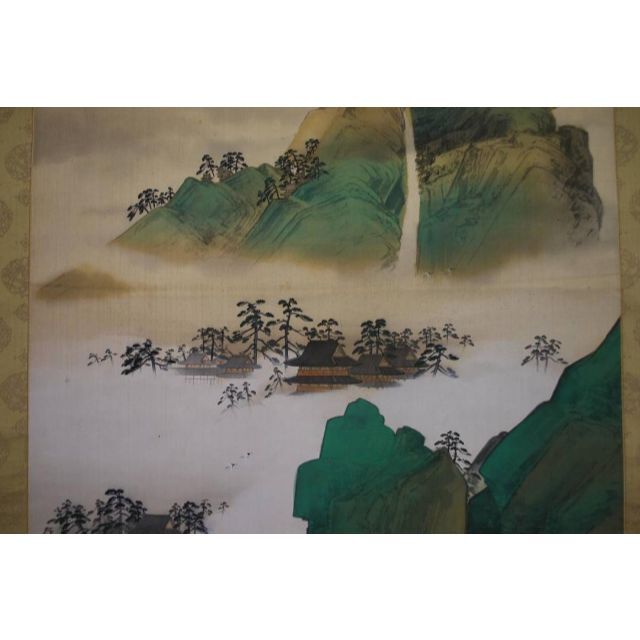 作者不詳 蓬莱山図 祝事山水図 掛軸☆宝船☆W-28 A - 通販