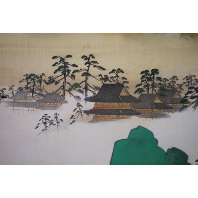 作者不詳 蓬莱山図 祝事山水図 掛軸☆宝船☆W-28 A - 通販