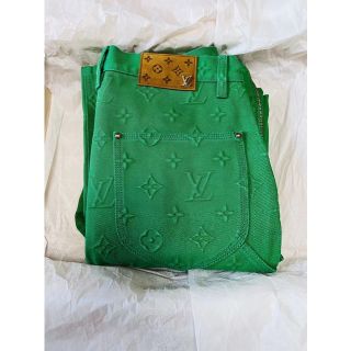 ルイヴィトン(LOUIS VUITTON)のLouis Vuitton モノグラム ワーク デニム パンツ28 緑(ワークパンツ/カーゴパンツ)