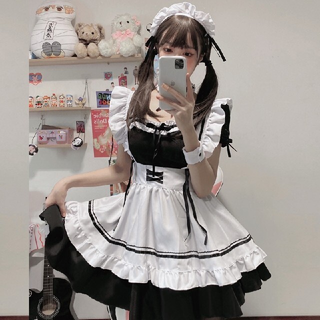 [XL] メイド服 ロリータ コスプレ フルセット コスチューム  ハロウィン