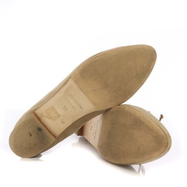 FABIO RUSCONI(ファビオルスコーニ)のファビオルスコーニ  バレエシューズ フラット リボン 24.5cm ベージュ レディースの靴/シューズ(バレエシューズ)の商品写真