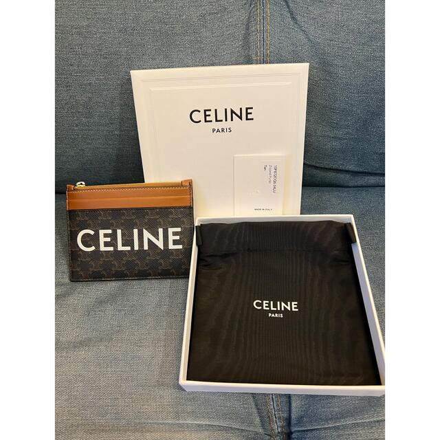 celine(セリーヌ)のCELINE セリーヌ レザー カードケース コインケース  ロゴ レディースのファッション小物(コインケース)の商品写真