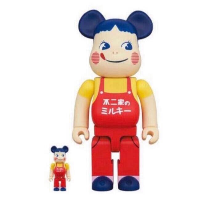 BE@RBRICK ホーロー看板 ペコちゃん 100％ & 400％ 新品未使用