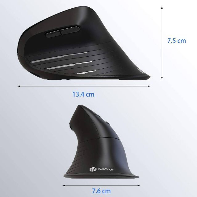 iClever マウス ワイヤレス 垂直型 充電式  スマホ/家電/カメラのPC/タブレット(PC周辺機器)の商品写真