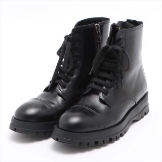 プラダ(PRADA)のプラダ  レザー 37.5 ブラック レディース ブーツ(ブーツ)