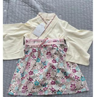 コドモビームス(こども ビームス)の新品未使用　着物ロンパース　80サイズ(和服/着物)