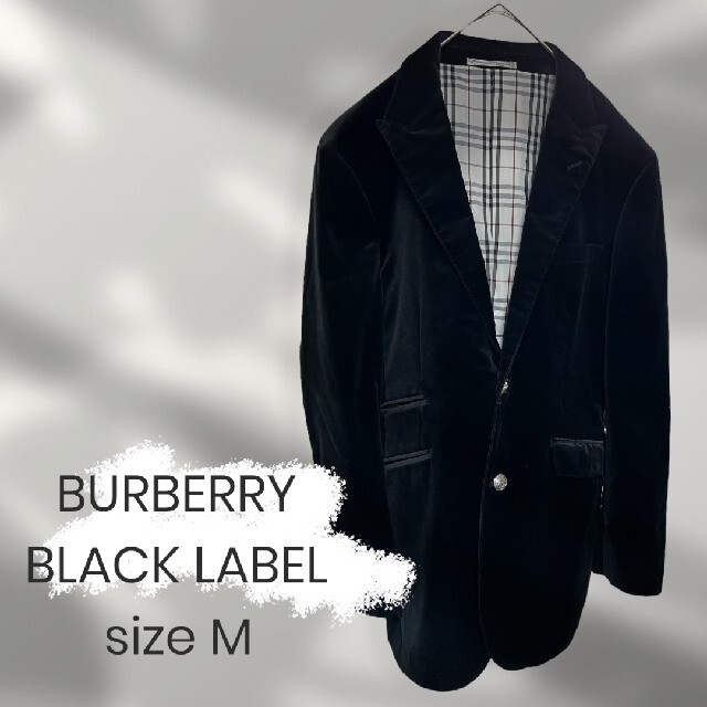 BURBERRY BLACK LABEL(バーバリーブラックレーベル)のまーたそ様専用 BURBERRY BLACK LABEL ベロアジャケット メンズのジャケット/アウター(レザージャケット)の商品写真