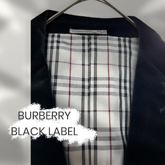 BURBERRY BLACK LABEL(バーバリーブラックレーベル)のまーたそ様専用 BURBERRY BLACK LABEL ベロアジャケット メンズのジャケット/アウター(レザージャケット)の商品写真