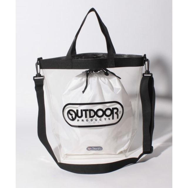 OUTDOOR PRODUCTS(アウトドアプロダクツ)の【outdoor products】クリアトート ショルダーバッグ　巾着2個付き レディースのバッグ(ショルダーバッグ)の商品写真