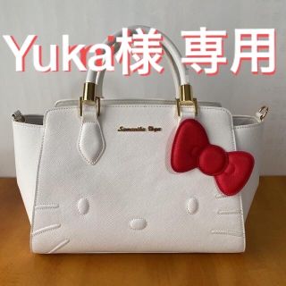 【美品】サマンサベガ ×キティフェイス トートバッグ 2ウェイ ショルダー 赤