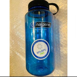 ナルゲン(Nalgene)のナルゲン　ワイドマウスボトル　1ℓ　ブルー　新品未使用(登山用品)