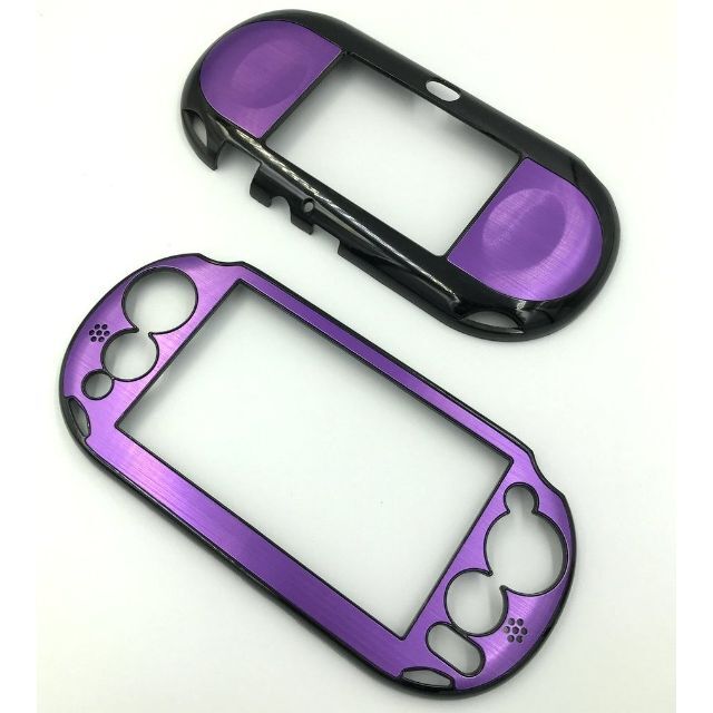 PlayStation Vita(プレイステーションヴィータ)のPS Vita2000(PCH-2000)専用アルミプレートケース(パープル) エンタメ/ホビーのゲームソフト/ゲーム機本体(その他)の商品写真