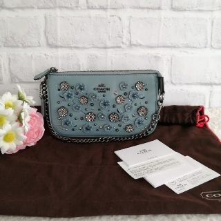 コーチ(COACH)の美品♥COACHコーチ♥ミニハンドバッグ ティーローズ(ハンドバッグ)