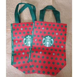 スターバックスコーヒー(Starbucks Coffee)の2枚セット  ホリデー  スターバックス 韓国 クリスマス ホリデー エコバッグ(ショップ袋)