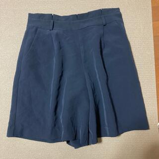 キュロットスカート　紺色　Ｌサイズ　膝上(キュロット)