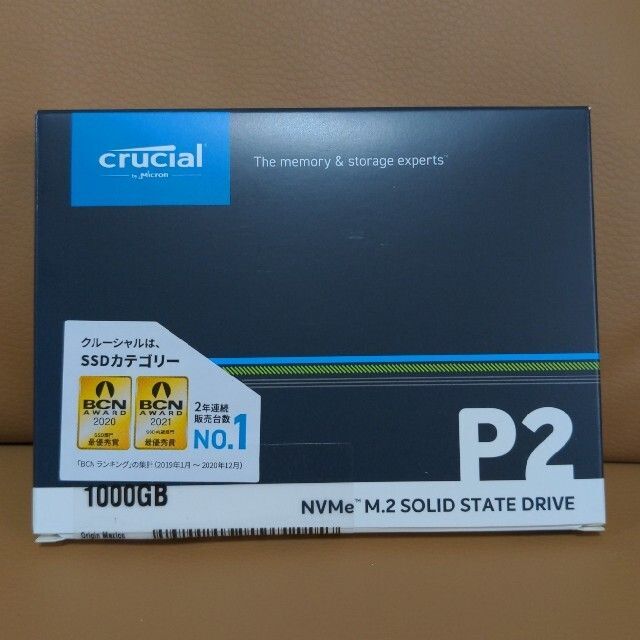 CT1000P2SSD8JP　Gen3x4 SSD P2シリーズ 1.0TBM22280インターフェース