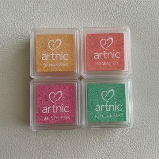 artnic インクパッド　4色セット(印鑑/スタンプ/朱肉)