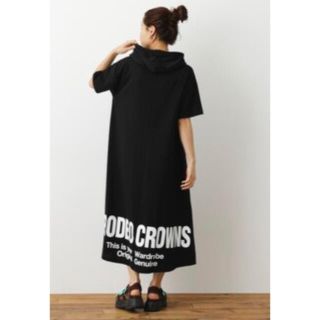 ロデオクラウンズワイドボウル(RODEO CROWNS WIDE BOWL)のフレアフードTシャツワンピース(ロングワンピース/マキシワンピース)