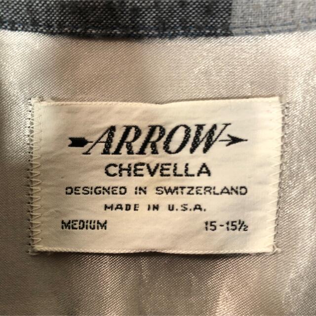 60s ARROW アロー オープンカラーオンブレ チェック レーヨン シャツ