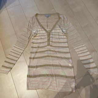 ミッソーニ(MISSONI)のmissoni ニット　カットソー　ピンク　ベージュ(ニット/セーター)