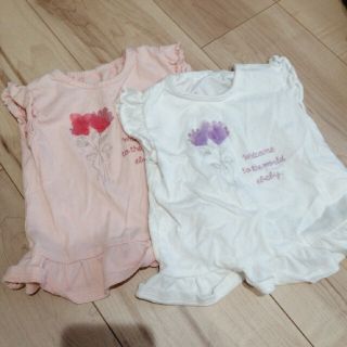 ベベ(BeBe)のべべ　女の子Tシャツ2枚セット　サイズ70-80(Ｔシャツ)