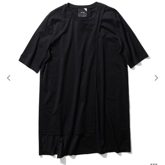 ATON - エイトンSUVIN60/2 / レイヤードTシャツ　黒