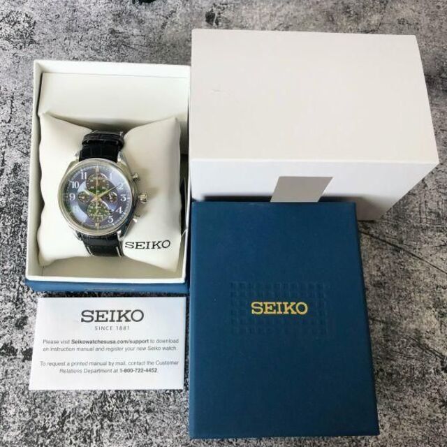 【新品】SEIKO セイコー ソーラー クロノグラフ クォーツ メンズ腕時計