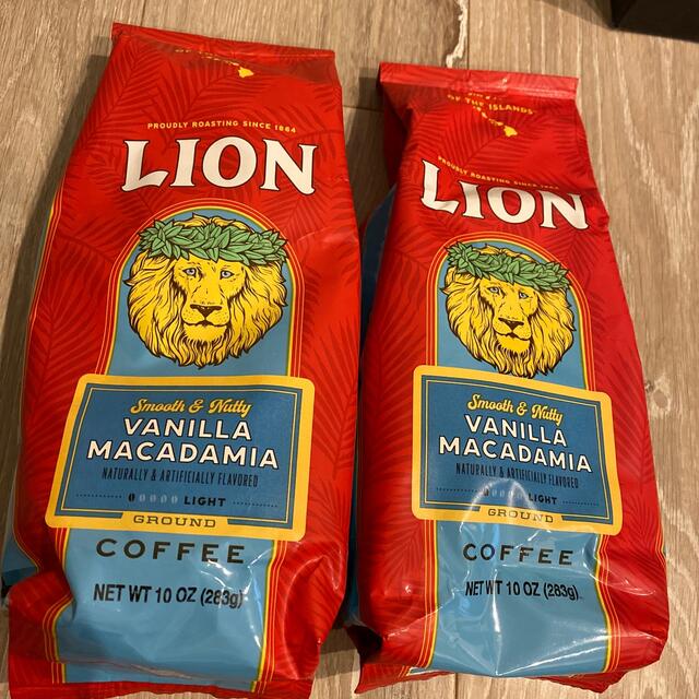 LION(ライオン)のハワイライオンコーヒーバニラマカダミア283g 10オンス入り2袋 食品/飲料/酒の飲料(コーヒー)の商品写真