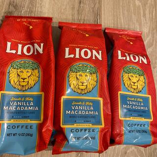 ライオン(LION)のハワイライオンコーヒーバニラマカダミア283g 10オンス入り3袋(コーヒー)