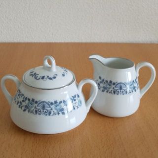 ノリタケ(Noritake)の値下げ　オールドノリタケ　ロイヤルブルー　シュガーポット・ミルクピッチャー難あり(食器)