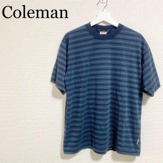 コールマン(Coleman)の★美品★コールマン Tシャツ メンズ 紺色 ボーダー (Tシャツ/カットソー(半袖/袖なし))