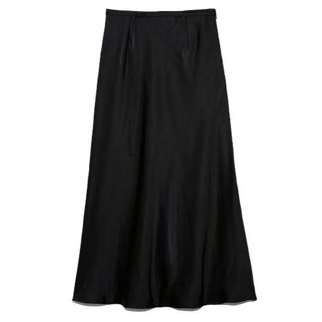 FRAY I.D(フレイアイディー)のパイピングベルトナロースカート　ブラック　１ レディースのスカート(ロングスカート)の商品写真