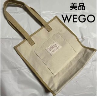 ウィゴー(WEGO)の美品 WEGO トートバッグ ベージュ シンプル 自立 A4収納可能 ウィゴー(トートバッグ)