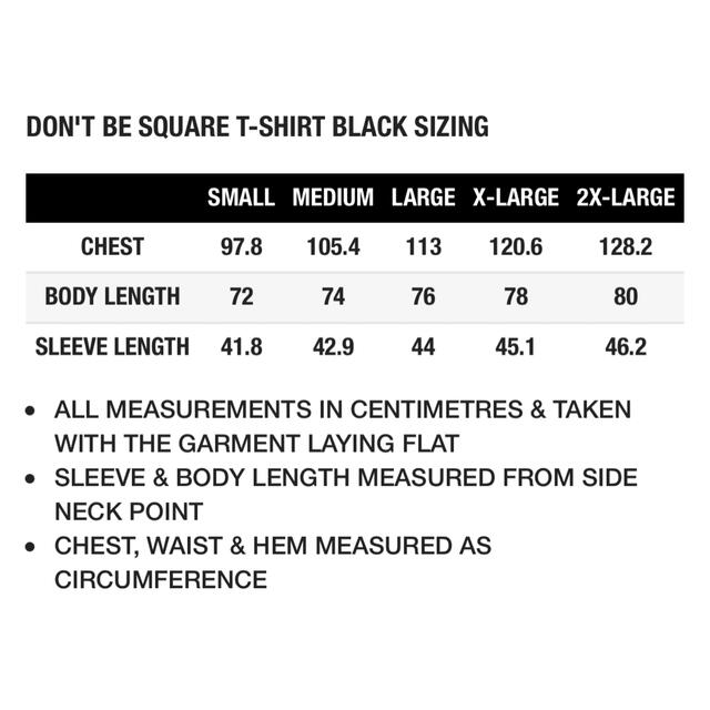 新品PALACE DON'T BE SQUARE T-SHIRT 