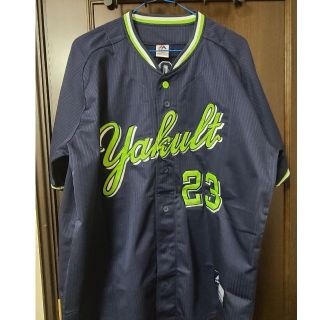 トウキョウヤクルトスワローズ(東京ヤクルトスワローズ)の東京ヤクルトスワローズ　23青木宣親　刺繍ユニフォーム(ビジター)(応援グッズ)