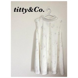 ティティアンドコー(titty&co)のtitty&Co. 花柄ワンピース(ホワイト)(ひざ丈ワンピース)