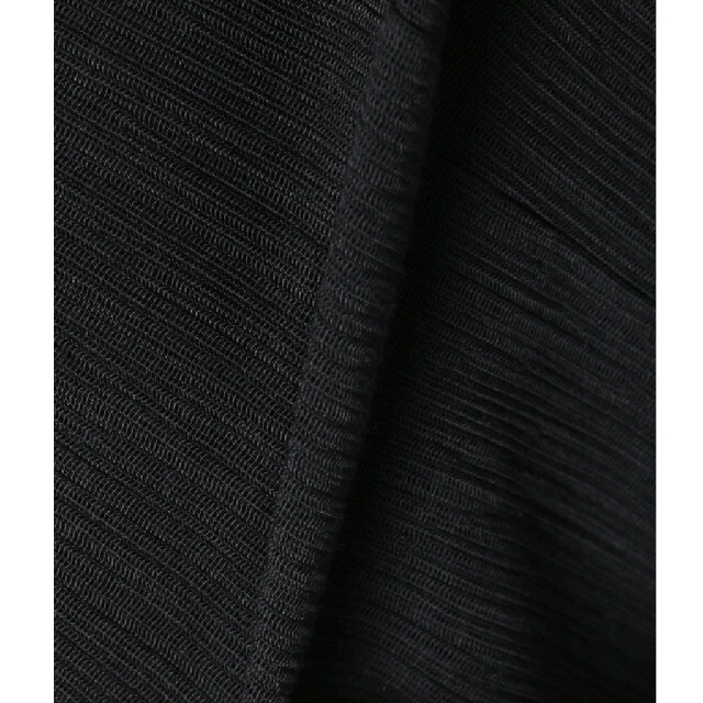 【新品タグ付】NOBLE シアークレープジャージロングTシャツ ブラック