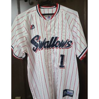 トウキョウヤクルトスワローズ(東京ヤクルトスワローズ)の東京ヤクルトスワローズ　1山田哲人　刺繍ユニフォーム(ホーム)(応援グッズ)