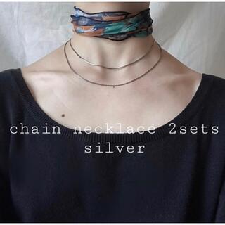アメリヴィンテージ(Ameri VINTAGE)の再入荷　chain necklace 2sets silver(ネックレス)