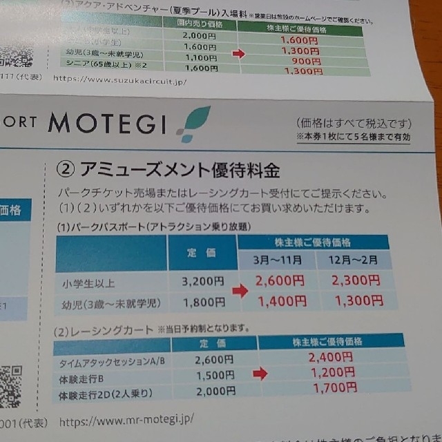 鈴鹿サーキット　割引券 チケットの施設利用券(遊園地/テーマパーク)の商品写真